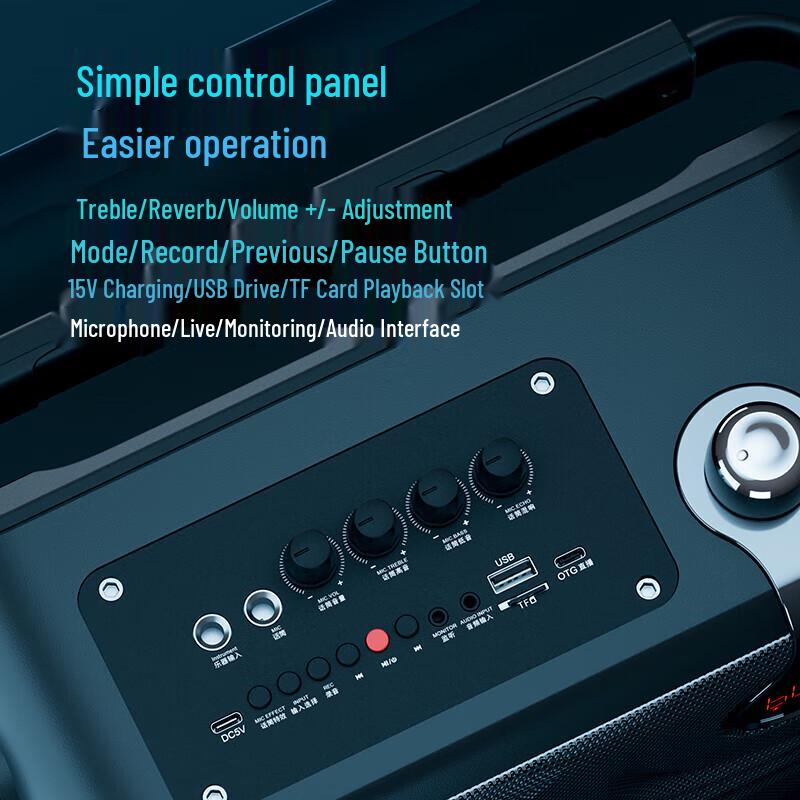 Портативная Bluetooth-колонка K6 для уличного караоке и музыки