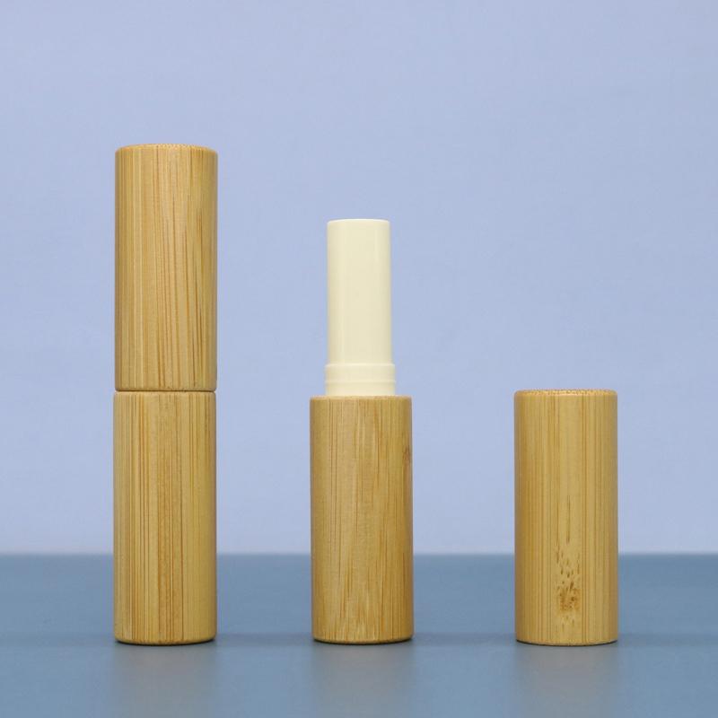 1 Pcs 2.8G Bamboo Lipstick Tube Top Grade Lip Balm Sub Package Diy Empty Bamboo Lipgloss Container