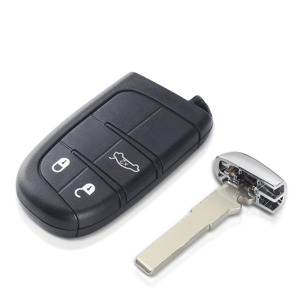KEYYOU 2/3/4/5BTN Car Smart Key Case Shell For Jeep Grand Cherokee Dodge Ram 1500 Journey Charger Dart Challenger Durango AMZ1