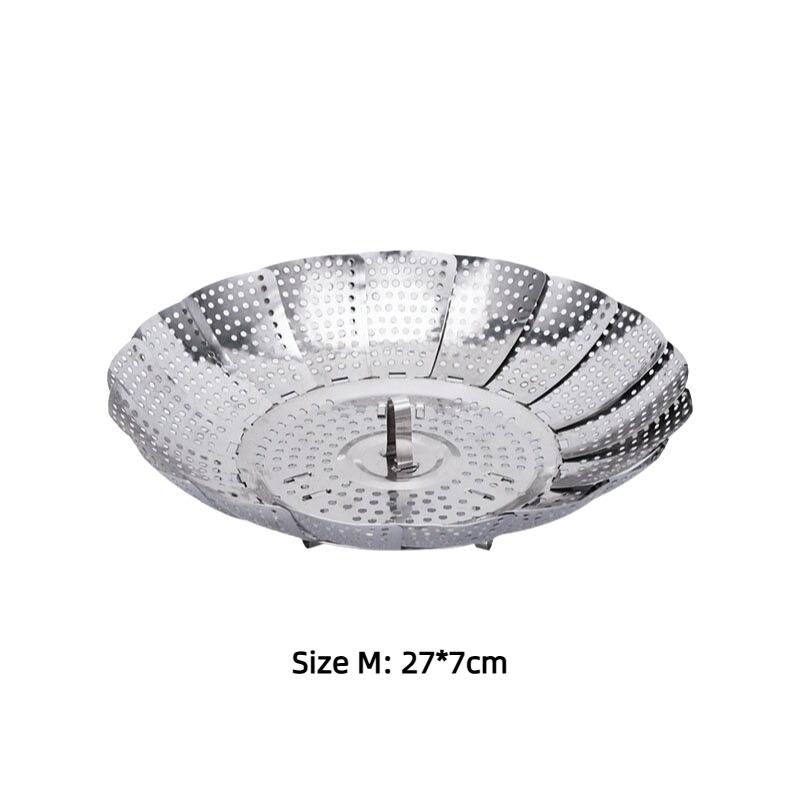 Multifunctional Steamer Rack Stainless Steel Steamer Plate Folding Dish Steam  Food Steamer Basket