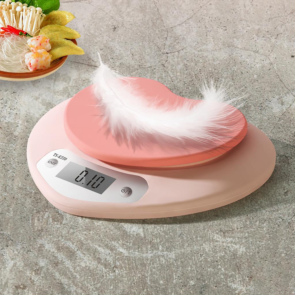 Digital Food Scale HD LCD Display 3 Units Accurate Heart Shaped Small Kitchen Electronic Scale for
