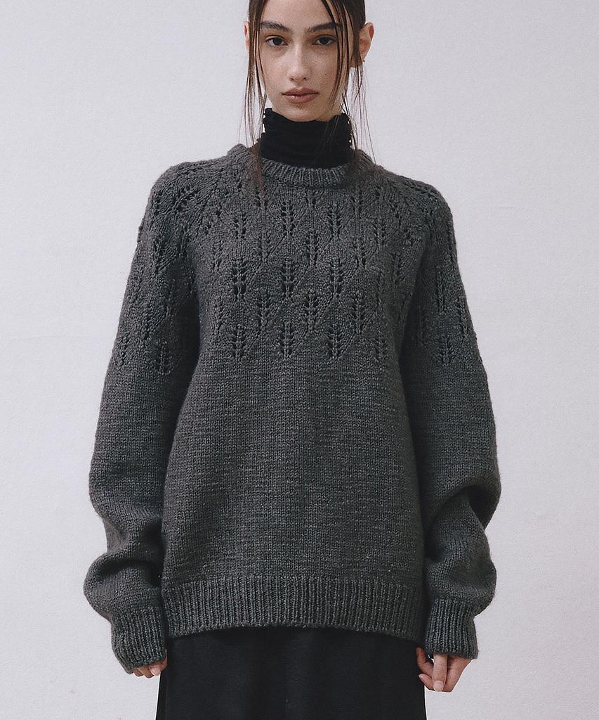 MIDNLOW Covent Wool Sweater (Grey)