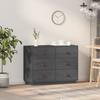 820144 vidaXL Buffet Grey 100x40x75 Cm Solid Pine Wood