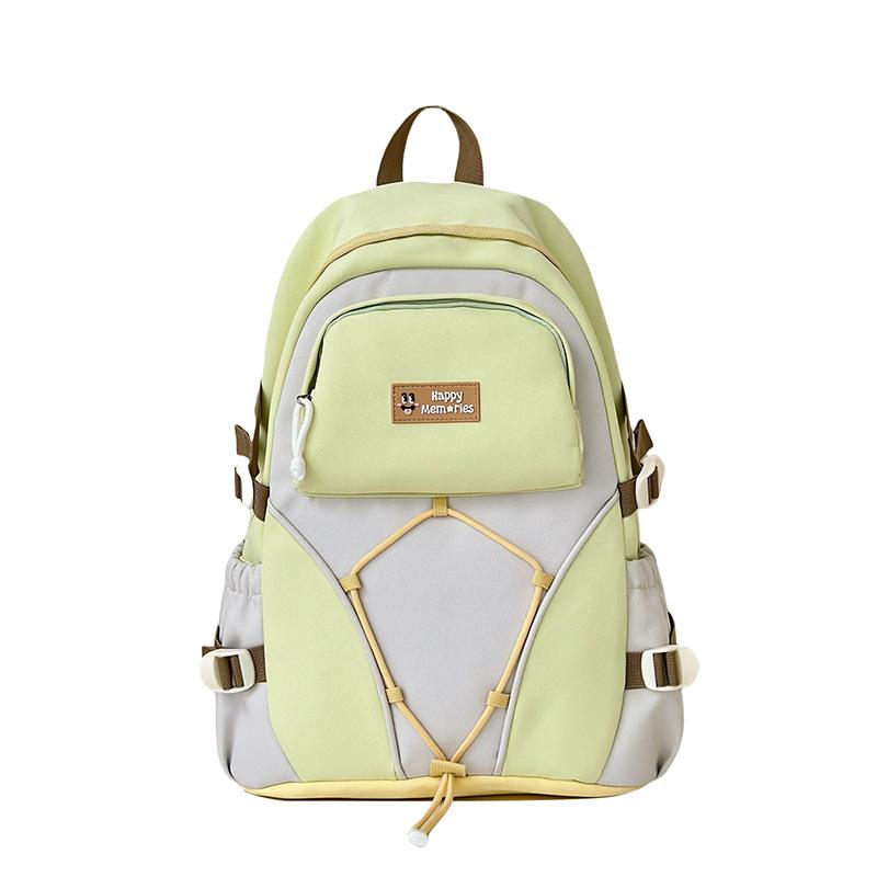 New Schoolbag Large Capacity Backpack Student Contrast Color Backpack Casual Versatile Backpack Junior and Senior High School Schoolbag