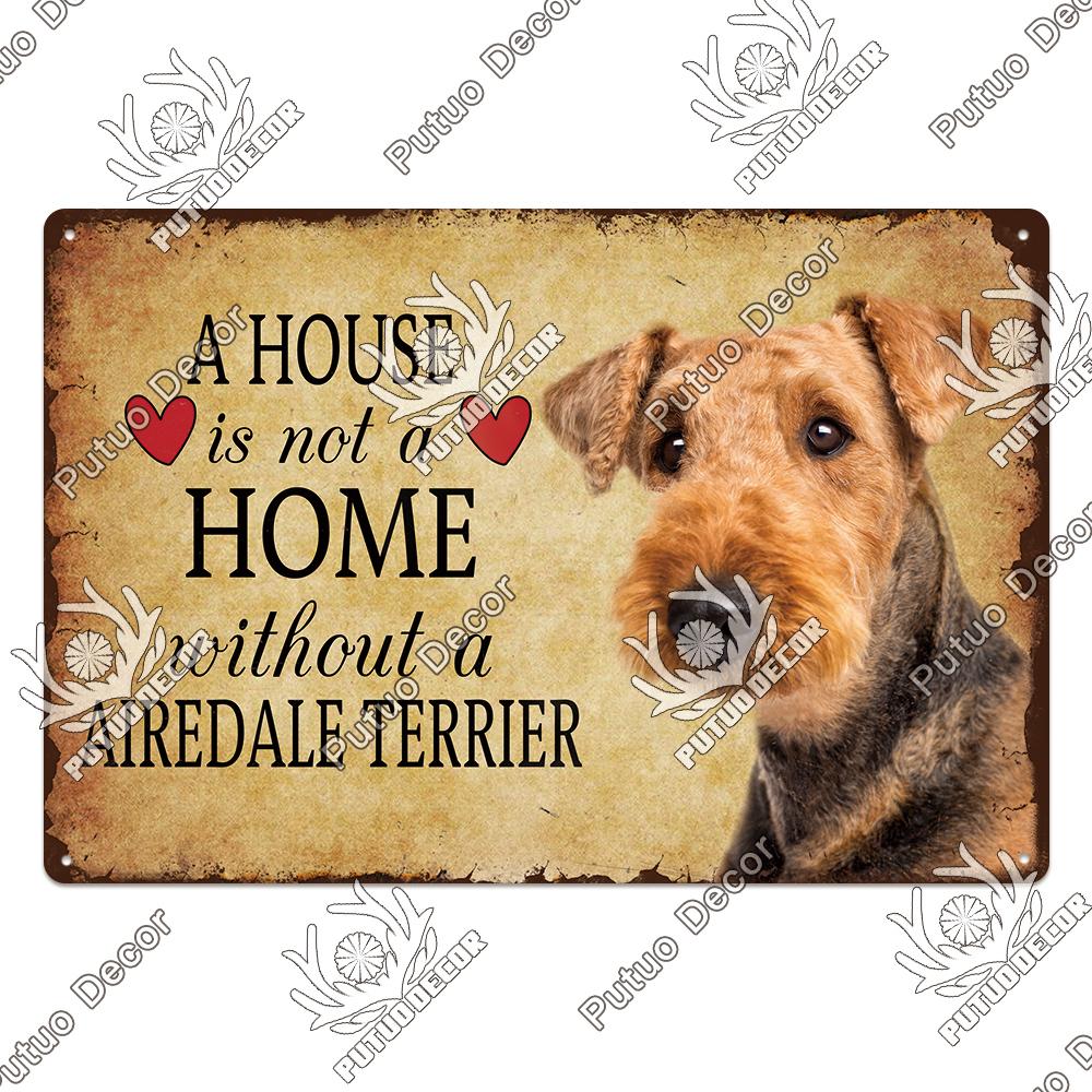 Декор Собака Винтаж Жестяные Знаки Доска Металлическая Пластина Настенное Искусство Украшения Для Дома Гостиная Человек Пещера Кафе Ферма Ретро Плакат