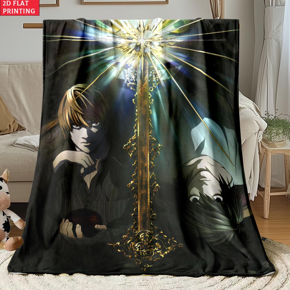 Anime Yagami with Chains Print thin Flannel Blanket for Living Room,Sofas Blankets,Lunch Break,blankets fluffy blanket