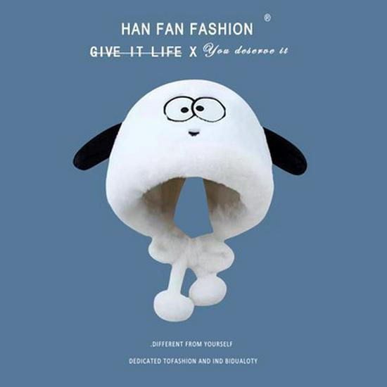 Уютная плюшевая шапка Lei Feng с ушками медведя: Утолщенная зимняя защитная шапка для ушей для женщин