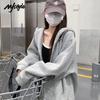 Женская повседневная толстовка с капюшоном на молнии в стиле MJ