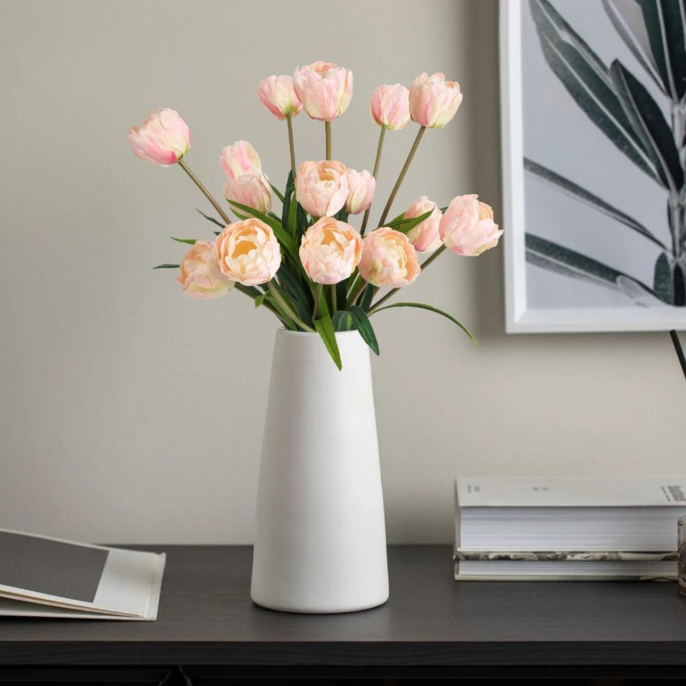 5 пучков настоящих тюльпанов Букет цветов 15 головок искусственных тюльпанов для свадебных композиций Центральные украшения для дома