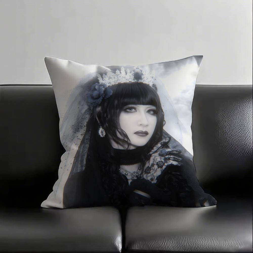1 шт. Mana Sama Klaha Готическая наволочка Модная квадратная наволочка Спальня Диван Комната Внутреннее убранство Досуг