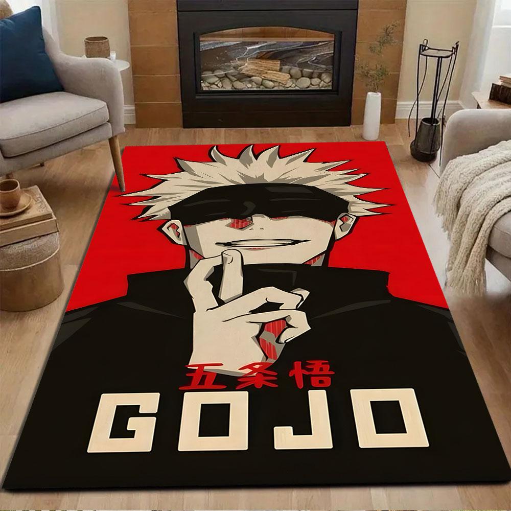 Mysterious Anime Character Style Patterned carpet, non slip mat suitable for living room and bedroom sofas