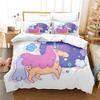 Постельное белье Милый мультяшный пододеяльник Комплекты постельного белья Пододеяльник+наволочки 3D-принт Комплект постельного белья с единорогом 140x210 Односпальный Двуспальный размер
