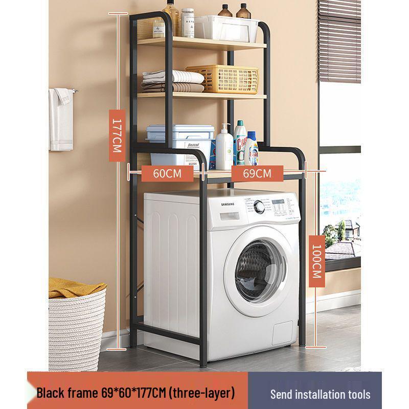 Многоярусная напольная регулируемая стойка для хранения с держателем для мусорного ведра для использования на кухне