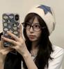 Design sense American retro star embroidery stack hat women's autumn and winter versatile lazy cold hat slack bag head hat