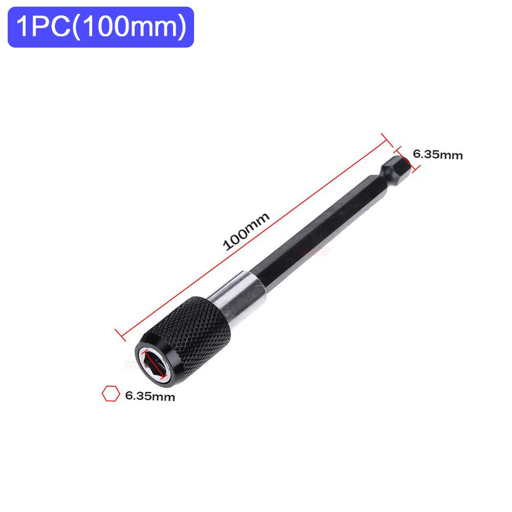 STONEGO 1/4" Quick-Connect Extension Rod - Magnetic Adapter for Hex Bit Electric Screwdrivers Fast Bit Changeover