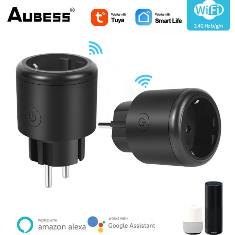 Corui 16a Wi-Fi Eu Tuya Smart Plug Беспроводной пульт дистанционного управления Голосовое управление Монитор мощности Разъем таймера Smart Life Приложение для Google Home Alexa