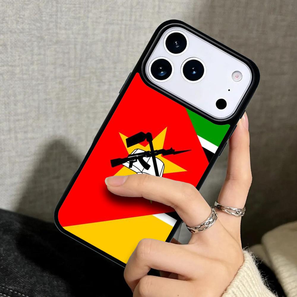 Чехол Case для iPhone 17 Air 16 Pro Max 15 Plus 11 13 Mini 14 12 Задняя крышка телефона Флаг Мозамбика