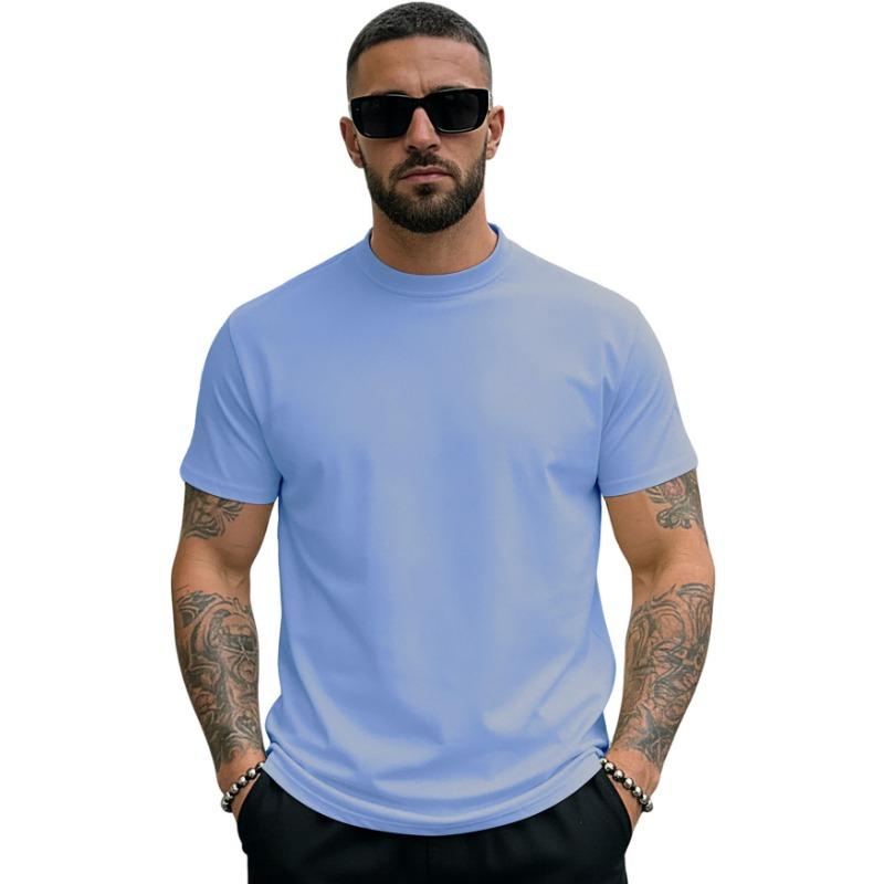 Men S Solid Short Sleeve Slim Fit Summer Athletic T Shirt