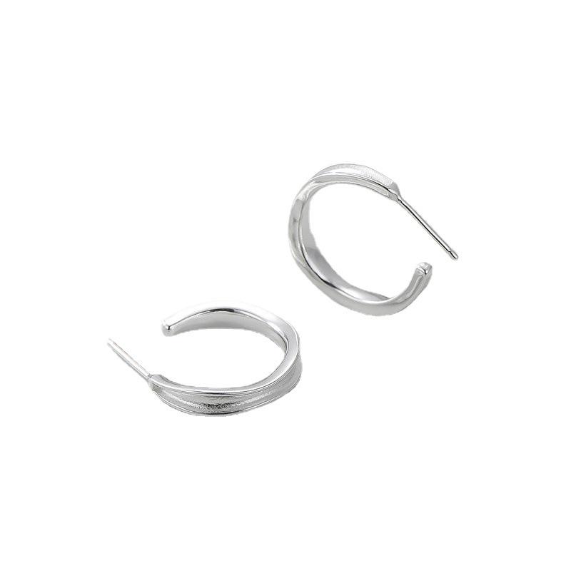 Серьги-каффы из стерлингового серебра S925 в корейском ретро-стиле