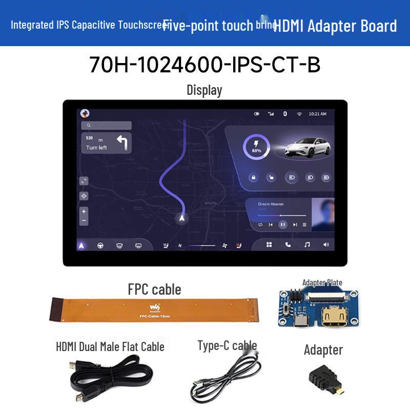 Weixue 7-дюймовый IPS/QLED дисплей 1024×600 Тонкий и легкий Опциональный сенсорный экран
