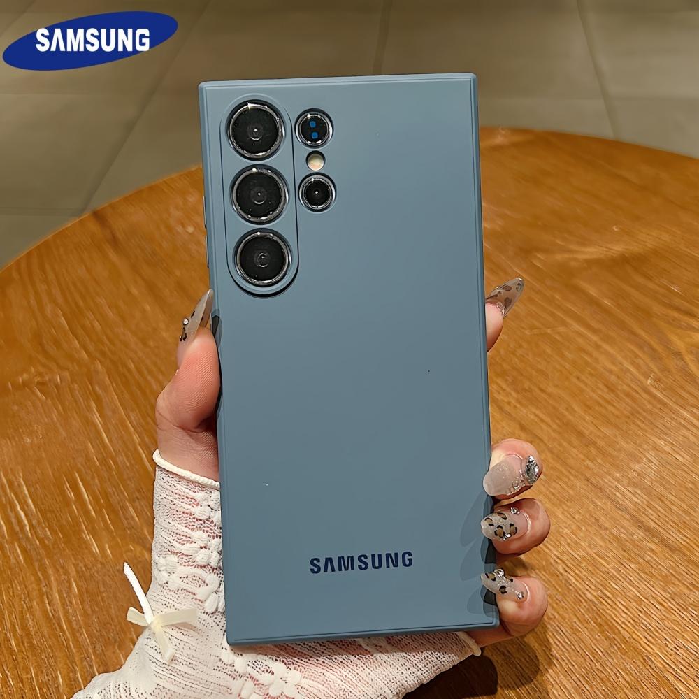 Официальный противоударный мягкий чехол из жидкого силикона для Samsung Galaxy S25 S24 S26 S22 S23 Ultra Plus S25 FE, чехол-защита однотонный