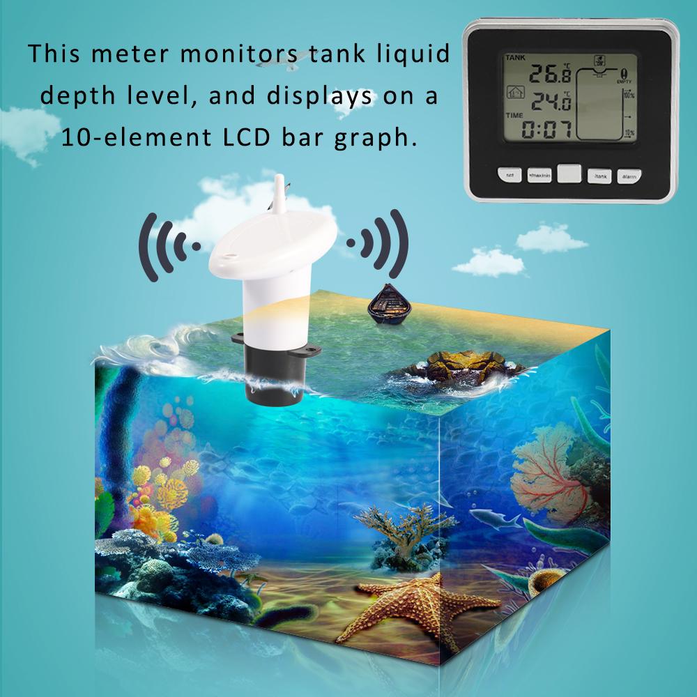 Ultrasonic Water Liquid Depth Level Meter Sensor with LCD Display