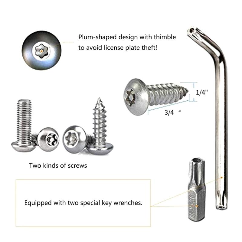 Антивандальные Винты для Номерного Знака Автомобиля Аксессуар Винты из Нержавеющей Стали
