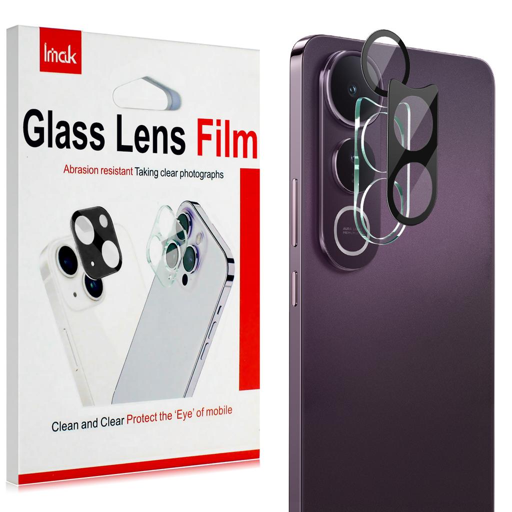 IMAK For Vivo V50 Lite 5G Tempered Glass Lens Film+Acrylic Cap (Black Version)