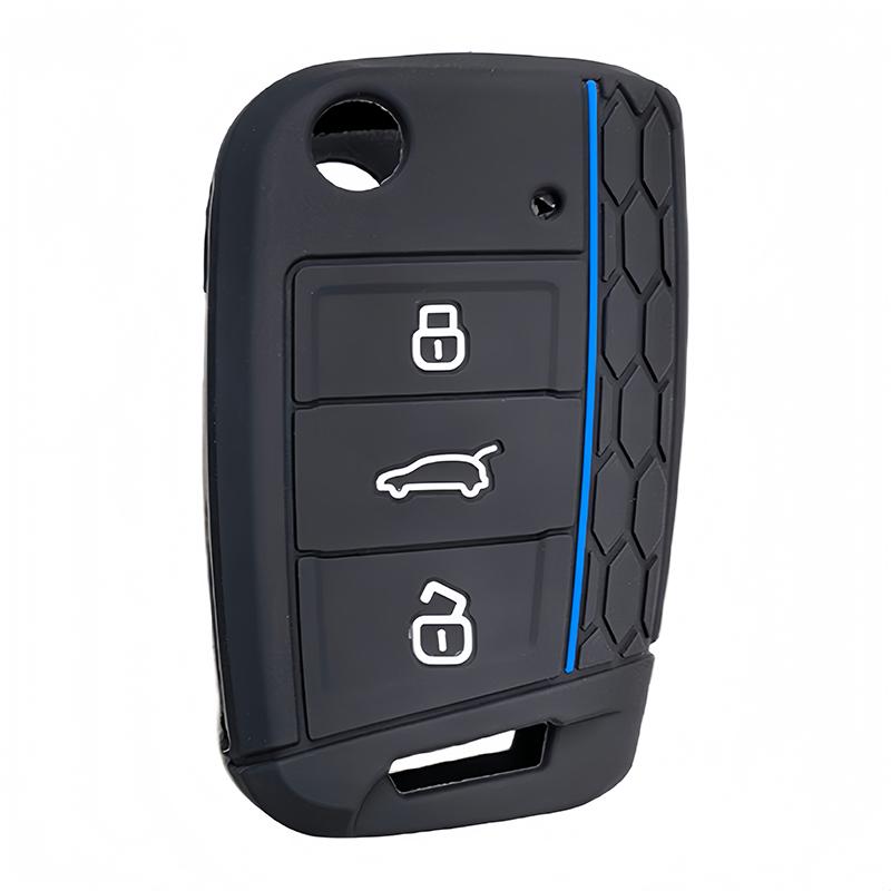 Силиконовый чехол для Volkswagen VW Polo Golf 7 Passat Tiguan MK2 Beetle Ateca Caddy T5 Складной чехол-брелок для автомобильного ключа Аксессуары