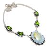 Owhyee Opal, Peridot Gemstone 925 Sterling Silver Jewelry Necklace 18"