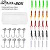 35pcs Soft Fishing Lures Kit Silicone Lure Fishing Set Artificial Tackle Bait Box with Crank Jig
