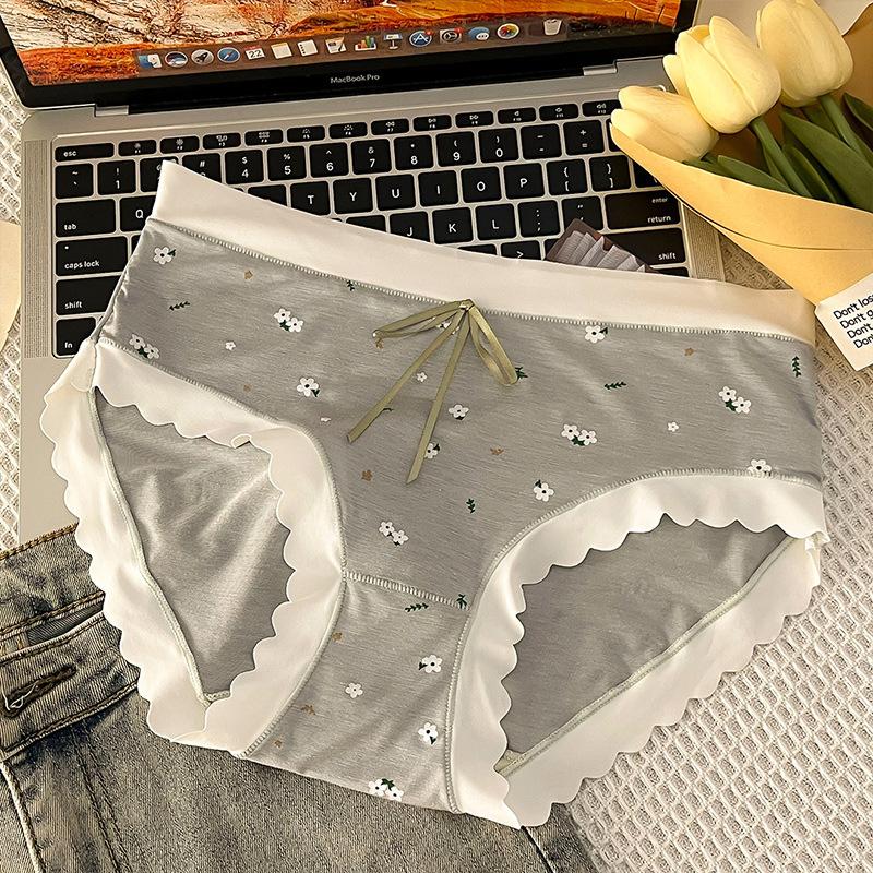 Mid-waist Briefs Women's Panties Comfortable Breathable Underwear for Women