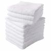 Senshu Towel Face Towels, Medium Weight (320 Momme), Made in Japan, 100% Cotton, Absorbent, Commercial Use, Set of 10, White