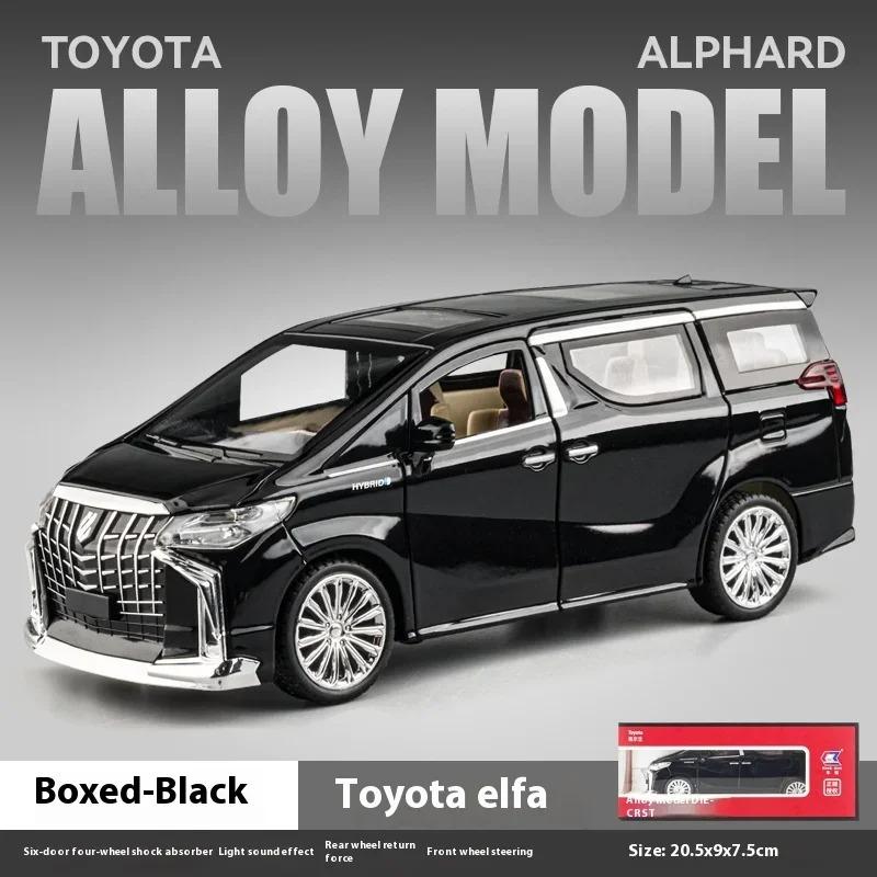 1/24 TOYOTA Alphard Luxury MPV литая модель автомобиля из сплава металла со звуком и светом коллекционирование хобби высокая имитационная модель подарок для мальчика