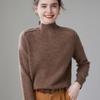 Fanzhen Women's High-Neck Cashmere Knit Sweater