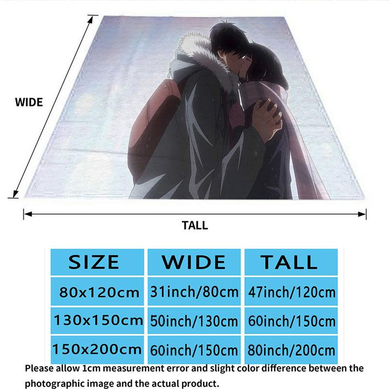 1PC Kotori Itsukakimi Ni Todoke Patterned Flannel Blanket Suitable For All Seasons For Home Decor Warmth And Comfort Gifts Holiday Present