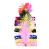 Feather Flapper Sequin Charleston Dress Costume Women Solid Multicolor Hairband