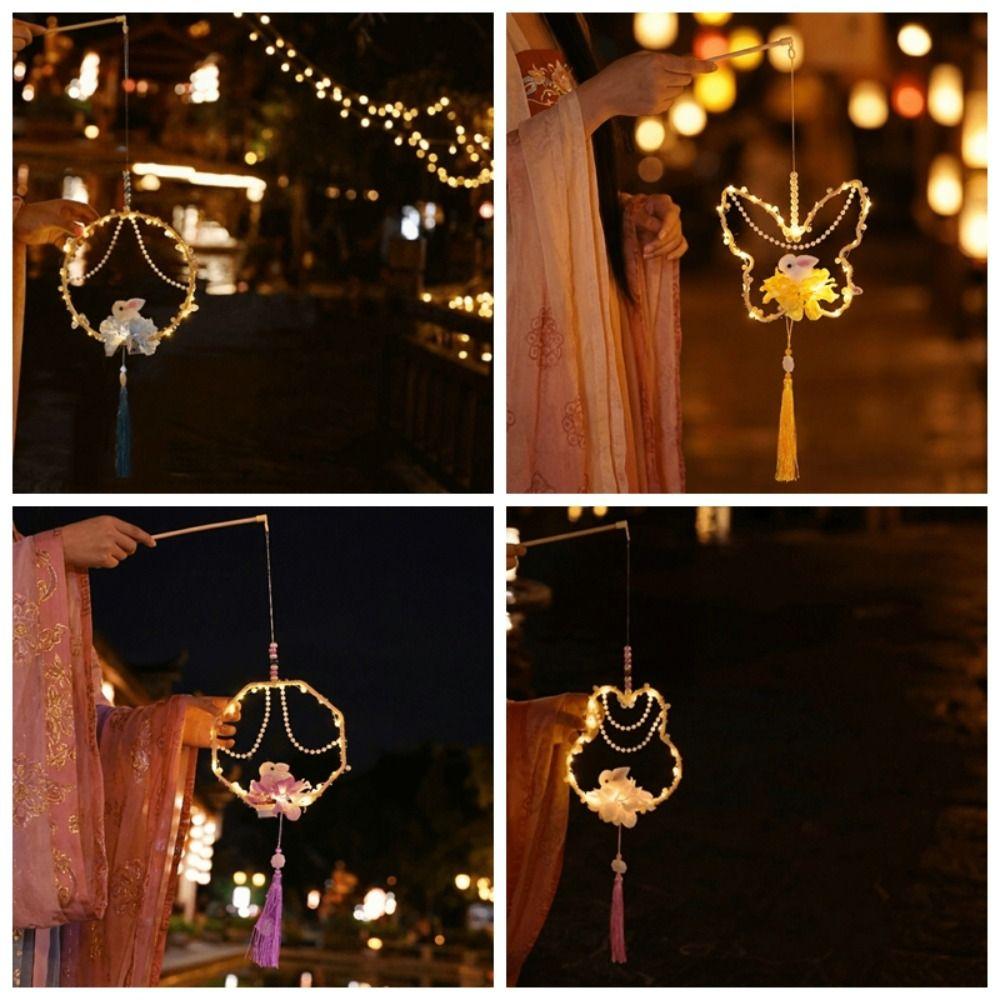 Handmade Children's Rabbit Lantern DIY Material Bag Mid-Autumn Festival Lamp Hanfu Accessories