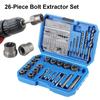 26Pcs/Set Bolt Nut Removal Socket Tool Bolt Nut Remover Damaged Screw Extractor Nut Extractor Hand Tools Kit Accessory Car Repair Tool