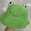 Новая зимняя детская и родительская панама с вышивкой в виде лягушки, регулируемая по размеру панама, уличная кепка рыбака, теплая зимняя шапка-боб с улыбкой