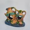 Aquarium Fish Tank Artificial Resin Ornament Double Colorful Bucket Landscaping Hideaway House Decoration