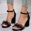 Мода 2025 Универсальная удобная обувь для женщин Прозрачный каблук Ремешок с пряжкой Женские сандалии Открытый носок Большой размер Низкие Для девочек Бежевый черный