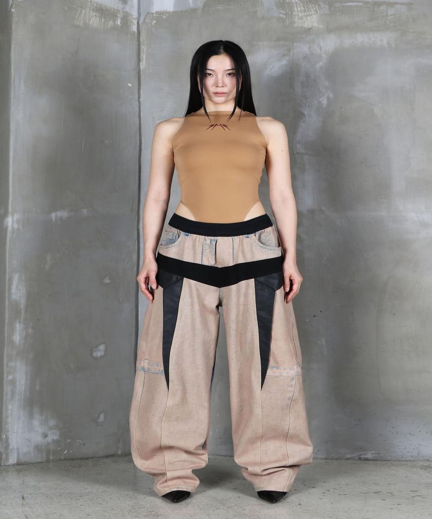 Sumilo Wide Balloon Denim Upcycled Pants Unisex