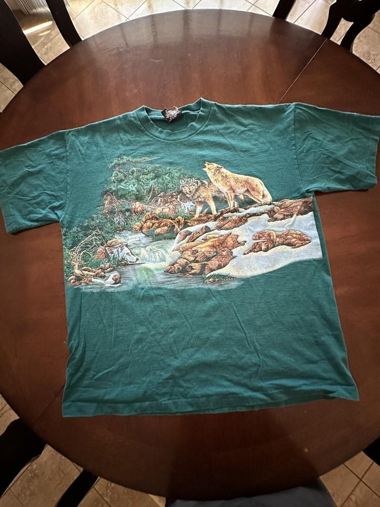 Indian Creek Wolves Nature Signal Sports Vintage Adult Size 2XL Unisex T-Shirt