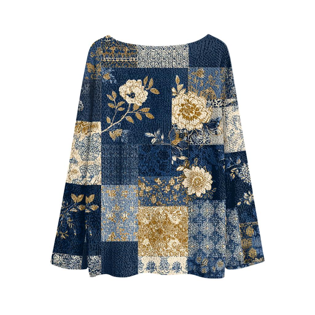 Женский легкий свитер повседневный с длинным рукавом вязаный винтажный с цветочным принтом пуловер