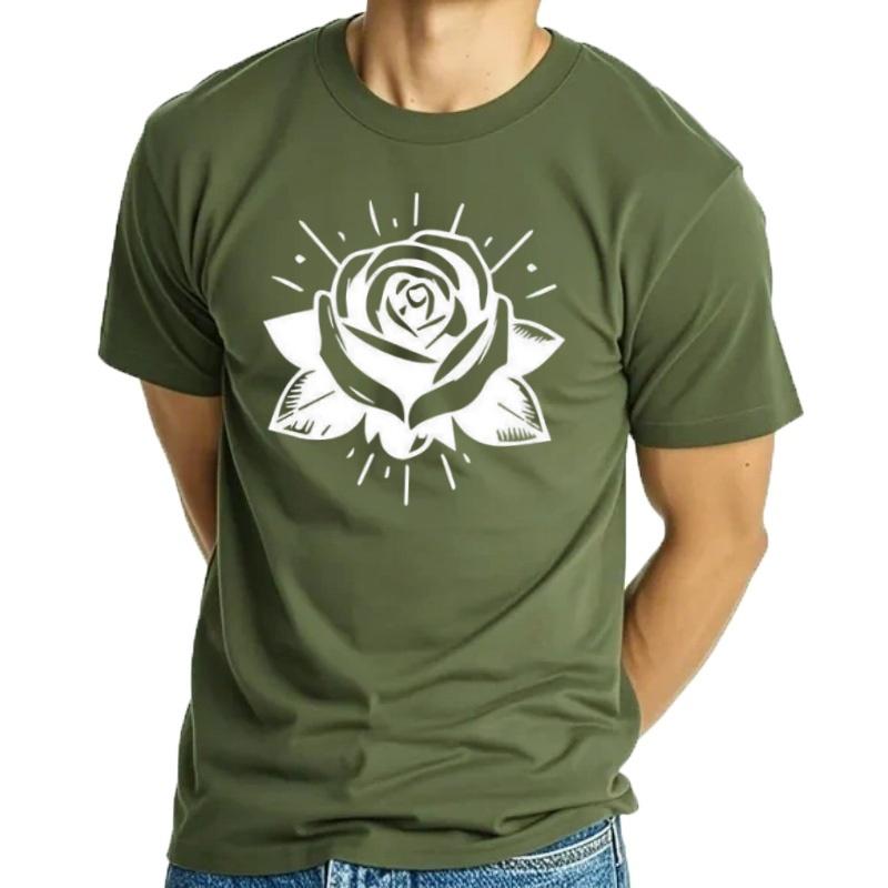 Blooming Rosecamisetas De AlgodóN Para Hombre Y Mujer Ropa GráFica Camisetas De Manga Corta Camisetas Ta