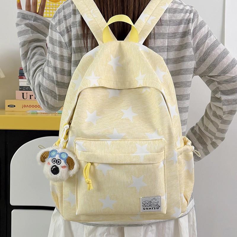 Школьная сумка Schoolbagins с принтом "Ветер и Звезда" Универсальный рюкзак для учеников и студенток Большой вместимости Для занятий, поездок на работу, в школу, путешествий, для компьютера