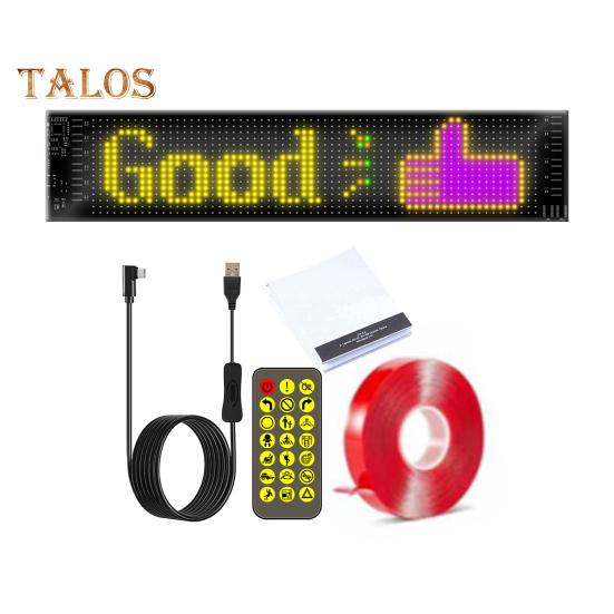 Прокручивающийся светодиодный дисплей, программируемый гибкий для матричной панели, интеллектуальное управление с помощью приложения, пользовательский текст, анимация узора, цифровые вывески, огни для автомобиля