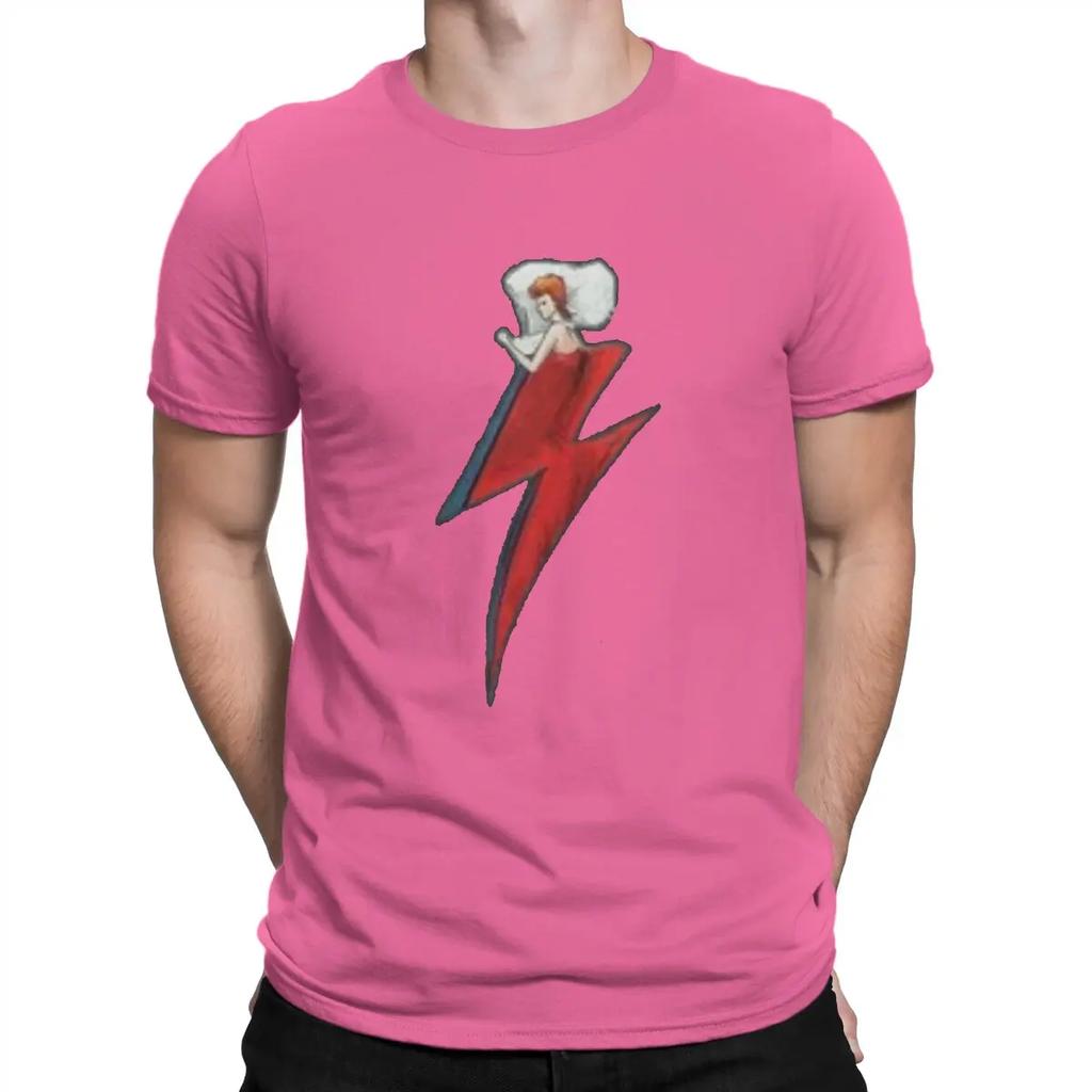 Cool Cool B-Bowie Creative TShirt for Men Sleeping Round Collar Pure Cotton T Shirt Hip Hop Birthday Gifts OutdoorWear