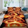 Flame Dragon Duvet Cover Set, Kids Boys Games Flame Wild Animal Comforter Cover and Pillow Cases for Adults Kids Bedroom Decor